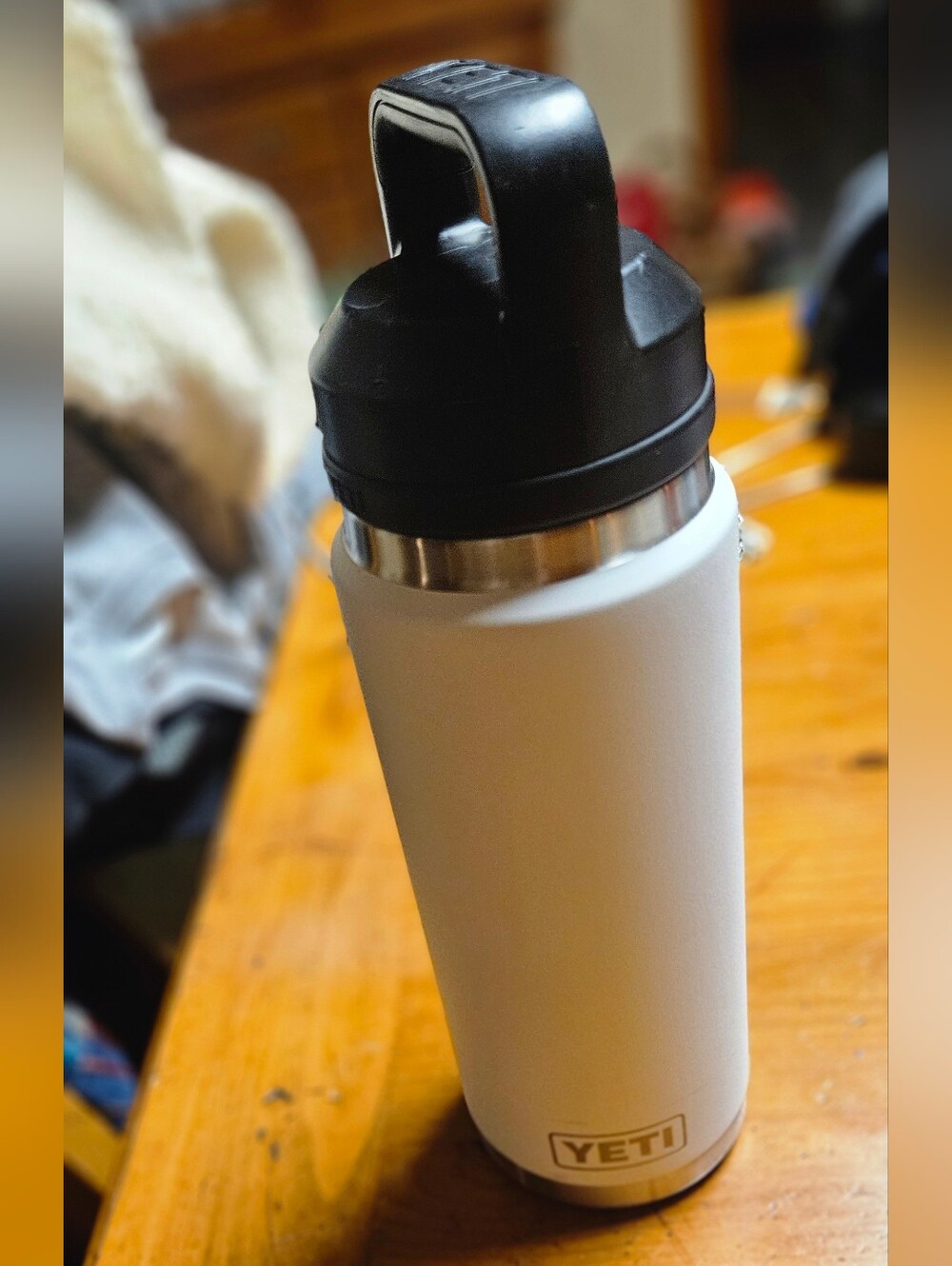 YETI White Stainless Travel Tumbler